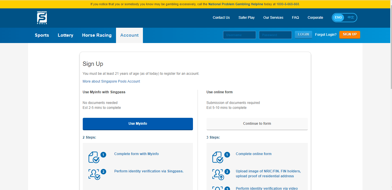 Official Singapore Pools Website